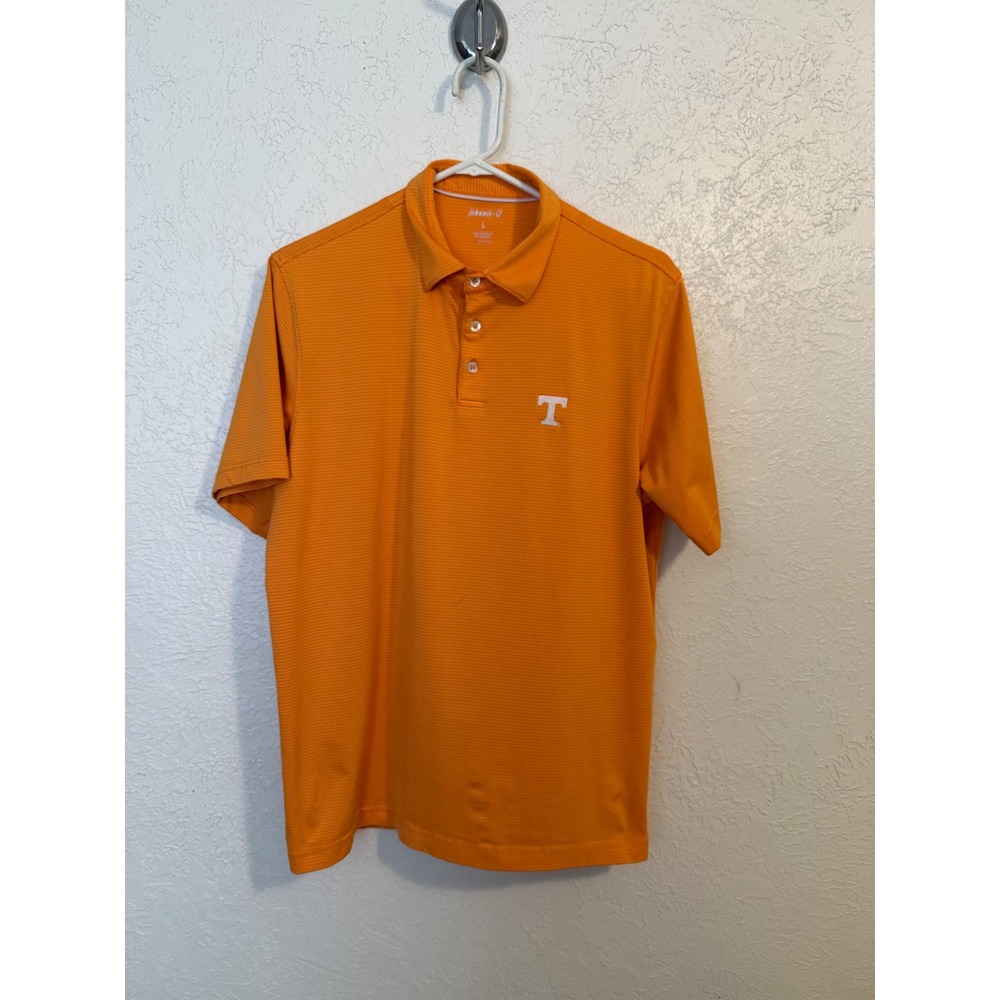 Johnnie-O Tennessee Volunteers Mens Large Orange Striped Performance Polo Shirt